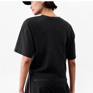 Athleta True Cotton Crop Black Shirt